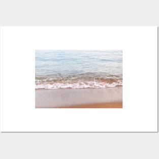 Relaxing Waves and Sandy Beach in Summer Posters and Art